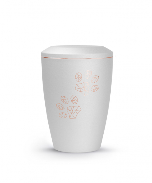 Pet Urn Edition Lina with brushed gold band domed lid