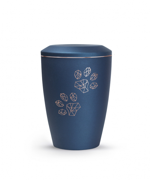 Pet Urn Edition Lina with brushed gold band domed lid