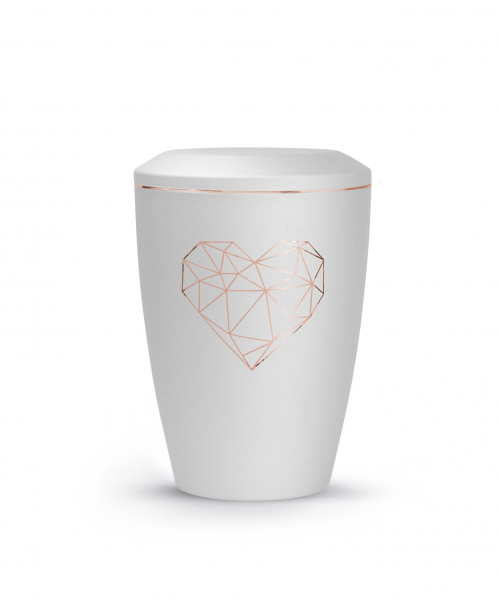 Pet Urn Edition Lina with brushed gold band domed lid