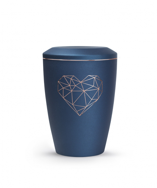 Pet Urn Edition Lina with brushed gold band domed lid