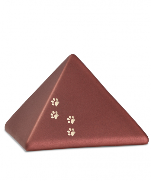 Ceramic urn pyramid with 4 shiny paws various colours different sizes