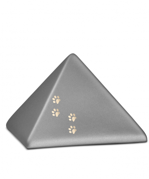 Ceramic urn pyramid with 4 shiny paws various colours different sizes