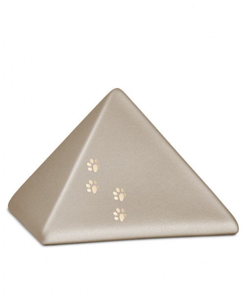 Ceramic urn pyramid with 4 shiny paws various colours different sizes
