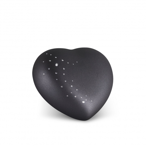 Tierurne Farbe Schwarz mit Sternenschweif Swarovski für Hunde und Katzen