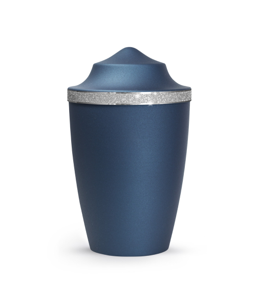 Pet Urn Edition Glamour with Glitter Ribbon Pointed Lid