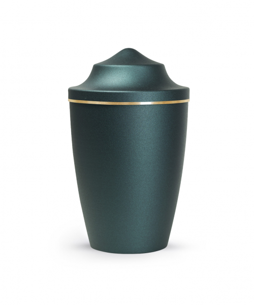 Pet Urn Edition Lina with brushed gold band domed lid