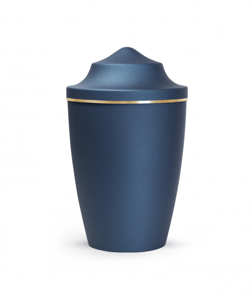 Pet Urn Edition Lina with brushed gold band domed lid