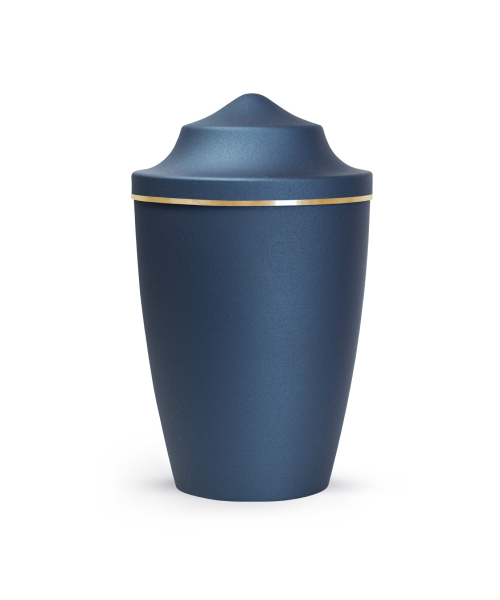 Pet Urn Edition Lina with brushed gold band domed lid