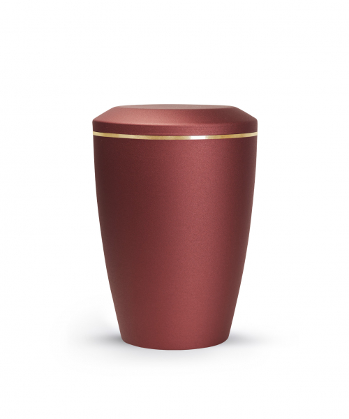 Pet Urn Edition Lina with brushed gold band domed lid