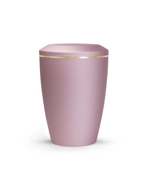 Pet Urn Edition Lina with brushed gold band domed lid