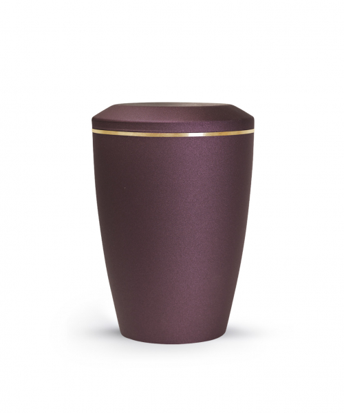 Pet Urn Edition Lina with brushed gold band domed lid
