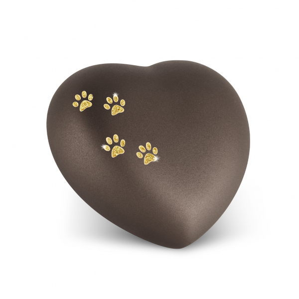 Tierurne Herz 4 Pfoten Farbe Siena für Hunde und Katzen günstig kaufen.
