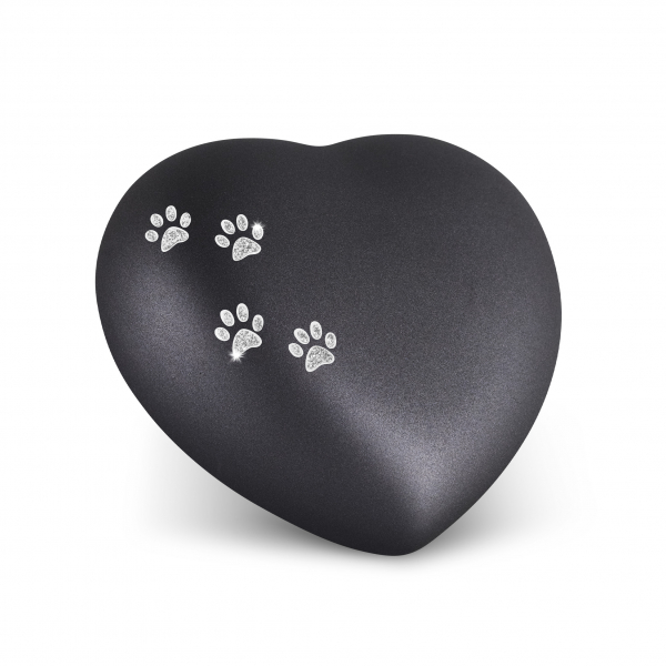 Tierurne Herz 4 Pfoten Farbe Schwarz für Hunde und Katzen günstig kaufen.