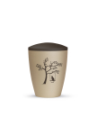 Biodegradable animal urns made of natural material for indoors and outdoors