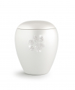 Pet Urn Crystal White with Crystal Paw