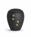 Pet Urn Verona Colour Black with 4 Brushed Pawson Verorna cheap