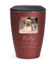 Transfer picture on urn rectangular or square